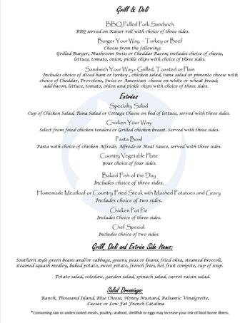 Dining menu of Talmage Terrace, Assisted Living, Nursing Home, Independent Living, CCRC, Atlanta, GA 2