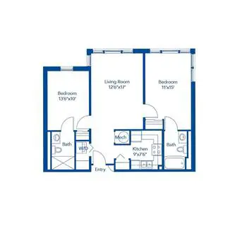 Floorplan of Wesley Woods Newnan, Assisted Living, Nursing Home, Independent Living, CCRC, Newnan, GA 3