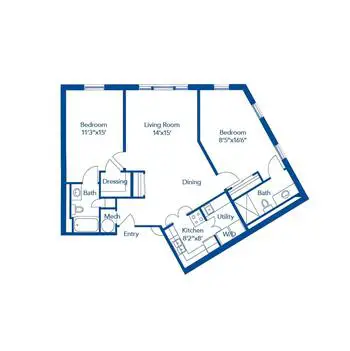 Floorplan of Wesley Woods Newnan, Assisted Living, Nursing Home, Independent Living, CCRC, Newnan, GA 14