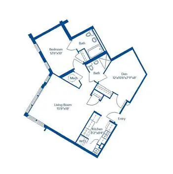 Floorplan of Wesley Woods Newnan, Assisted Living, Nursing Home, Independent Living, CCRC, Newnan, GA 15