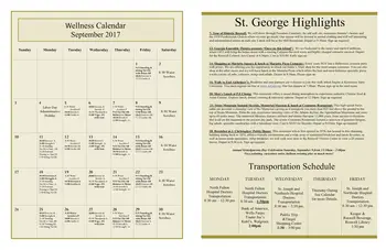 Activity Calendar of St. George Village, Assisted Living, Nursing Home, Independent Living, CCRC, Roswell, GA 3