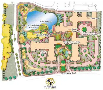 Campus Map of St. George Village, Assisted Living, Nursing Home, Independent Living, CCRC, Roswell, GA 1