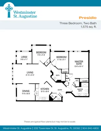 Floorplan of Westminster St. Augustine, Assisted Living, Nursing Home, Independent Living, CCRC, Saint Augustine, FL 7