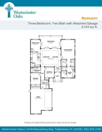 Floorplan of Westminster Oaks, Assisted Living, Nursing Home, Independent Living, CCRC, Tallahassee, FL 2