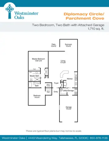 Floorplan of Westminster Oaks, Assisted Living, Nursing Home, Independent Living, CCRC, Tallahassee, FL 3