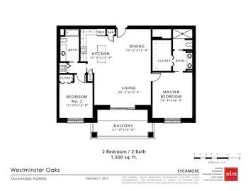 Floorplan of Westminster Oaks, Assisted Living, Nursing Home, Independent Living, CCRC, Tallahassee, FL 7