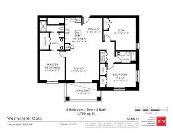 Floorplan of Westminster Oaks, Assisted Living, Nursing Home, Independent Living, CCRC, Tallahassee, FL 8