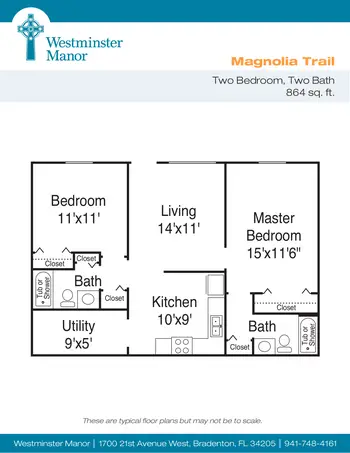 Floorplan of Westminster Manor, Assisted Living, Nursing Home, Independent Living, CCRC, Bradenton, FL 2