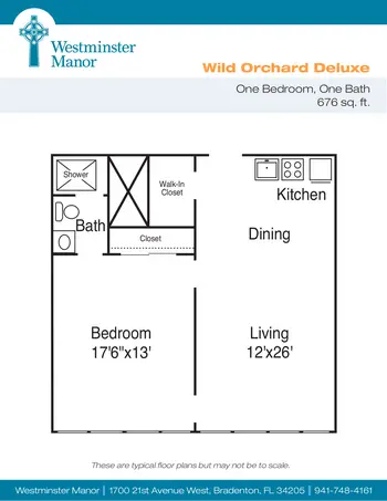 Floorplan of Westminster Manor, Assisted Living, Nursing Home, Independent Living, CCRC, Bradenton, FL 3