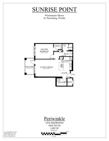 Floorplan of Westminster Shores, Assisted Living, Nursing Home, Independent Living, CCRC, Saint Petersburg, FL 2