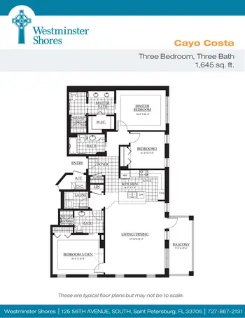 Floorplan of Westminster Shores, Assisted Living, Nursing Home, Independent Living, CCRC, Saint Petersburg, FL 9