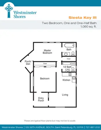 Floorplan of Westminster Shores, Assisted Living, Nursing Home, Independent Living, CCRC, Saint Petersburg, FL 11