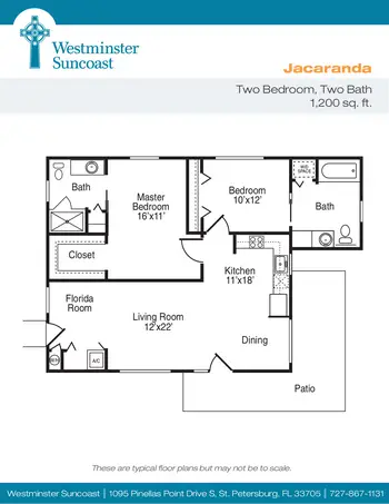 Floorplan of Westminster Suncoast, Assisted Living, Nursing Home, Independent Living, CCRC, Saint Petersburg, FL 1
