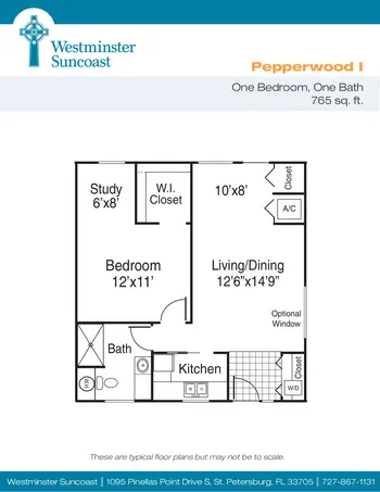 Floorplan of Westminster Suncoast, Assisted Living, Nursing Home, Independent Living, CCRC, Saint Petersburg, FL 2