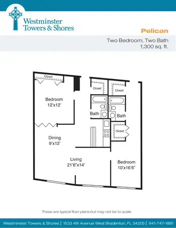 Floorplan of Westminster Pointe Pleasant, Assisted Living, Nursing Home, Independent Living, CCRC, Bradenton, FL 1