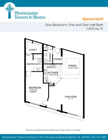 Floorplan of Westminster Pointe Pleasant, Assisted Living, Nursing Home, Independent Living, CCRC, Bradenton, FL 3
