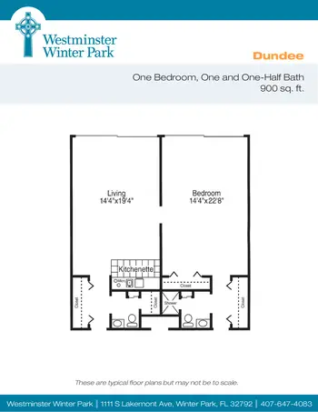 Floorplan of Westminster Winter Park, Assisted Living, Nursing Home, Independent Living, CCRC, Winter Park, FL 1