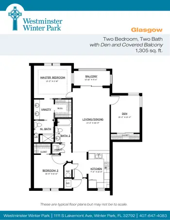 Floorplan of Westminster Winter Park, Assisted Living, Nursing Home, Independent Living, CCRC, Winter Park, FL 2