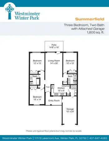 Floorplan of Westminster Winter Park, Assisted Living, Nursing Home, Independent Living, CCRC, Winter Park, FL 3