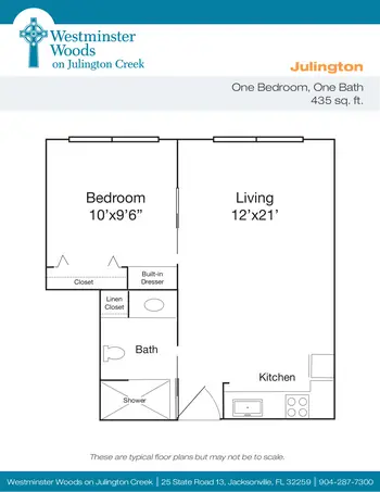 Floorplan of Westminster Woods on Julington Creek, Assisted Living, Nursing Home, Independent Living, CCRC, Jacksonville, FL 1