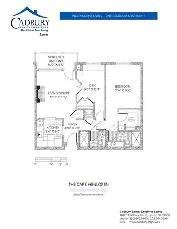 Floorplan of The Moorings at Lewes, Assisted Living, Nursing Home, Independent Living, CCRC, Lewes, DE 1