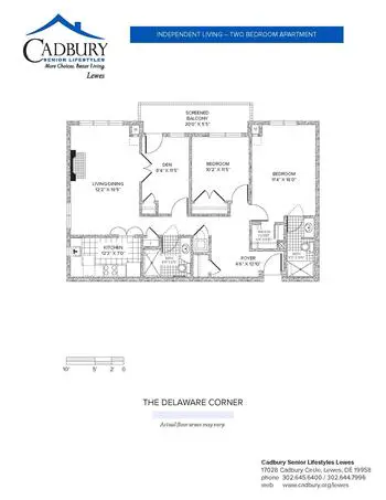 Floorplan of The Moorings at Lewes, Assisted Living, Nursing Home, Independent Living, CCRC, Lewes, DE 4