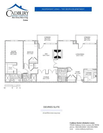 Floorplan of The Moorings at Lewes, Assisted Living, Nursing Home, Independent Living, CCRC, Lewes, DE 5