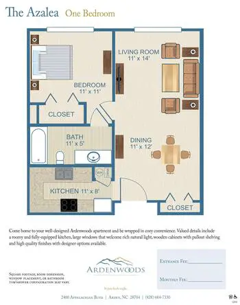 Floorplan of Ardenwoods, Assisted Living, Nursing Home, Independent Living, CCRC, Arden, NC 4