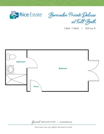 Floorplan of Rice Estate, Assisted Living, Nursing Home, Independent Living, CCRC, Columbia, SC 19
