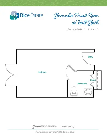 Floorplan of Rice Estate, Assisted Living, Nursing Home, Independent Living, CCRC, Columbia, SC 20