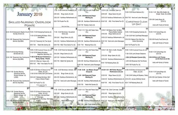 Activity Calendar of RoseCrest, Assisted Living, Nursing Home, Independent Living, CCRC, Inman, SC 8