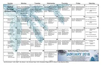 Activity Calendar of RoseCrest, Assisted Living, Nursing Home, Independent Living, CCRC, Inman, SC 12