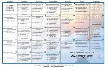 Activity Calendar of RoseCrest, Assisted Living, Nursing Home, Independent Living, CCRC, Inman, SC 13