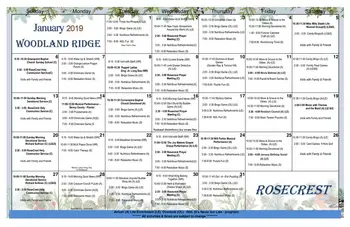 Activity Calendar of RoseCrest, Assisted Living, Nursing Home, Independent Living, CCRC, Inman, SC 16