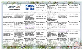 Activity Calendar of Franke at Seaside, Assisted Living, Nursing Home, Independent Living, CCRC, Mount Pleasant, SC 2