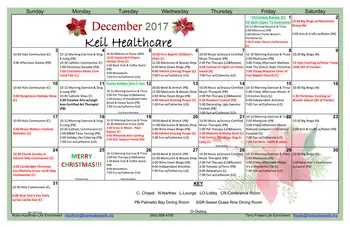 Activity Calendar of Franke at Seaside, Assisted Living, Nursing Home, Independent Living, CCRC, Mount Pleasant, SC 5