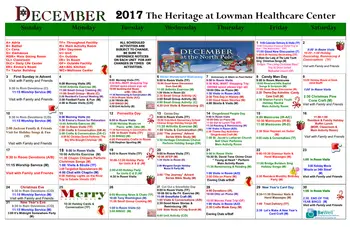 Activity Calendar of Heritage at Lowman, Assisted Living, Nursing Home, Independent Living, CCRC, Chapin, SC 3
