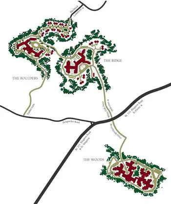 Campus Map of RiverWoods Exeter, Assisted Living, Nursing Home, Independent Living, CCRC, Exeter, NH 1