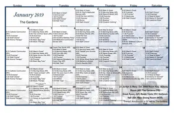 Activity Calendar of Cottage Grove, Assisted Living, Nursing Home, Independent Living, CCRC, Cedar Rapids, IA 4