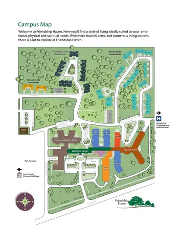 Campus Map of Friendship Haven, Assisted Living, Nursing Home, Independent Living, CCRC, Fort Dodge, IA 1