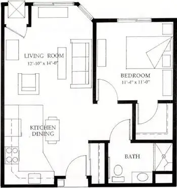 Floorplan of Methodist Manor Retirement Community, Assisted Living, Nursing Home, Independent Living, CCRC, Storm Lake, IA 4
