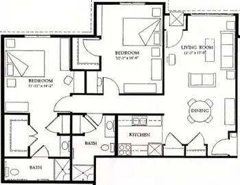 Floorplan of Methodist Manor Retirement Community, Assisted Living, Nursing Home, Independent Living, CCRC, Storm Lake, IA 6
