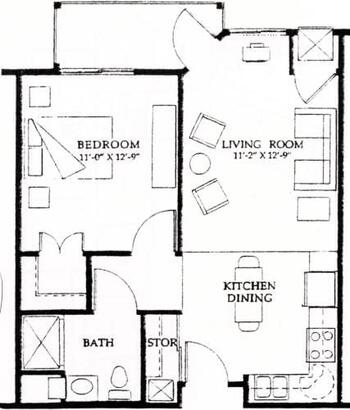 Floorplan of Methodist Manor Retirement Community, Assisted Living, Nursing Home, Independent Living, CCRC, Storm Lake, IA 7