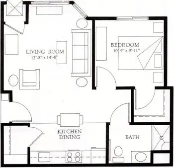 Floorplan of Methodist Manor Retirement Community, Assisted Living, Nursing Home, Independent Living, CCRC, Storm Lake, IA 1