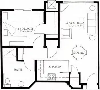 Floorplan of Methodist Manor Retirement Community, Assisted Living, Nursing Home, Independent Living, CCRC, Storm Lake, IA 2