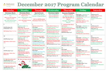 Activity Calendar of NewAldaya, Assisted Living, Nursing Home, Independent Living, CCRC, Cedar Falls, IA 2