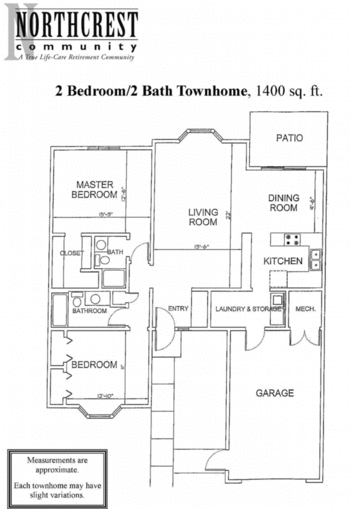 Floorplan of Northcrest Community, Assisted Living, Nursing Home, Independent Living, CCRC, Ames, IA 5