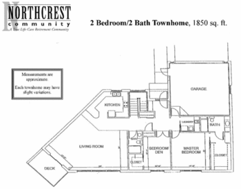 Floorplan of Northcrest Community, Assisted Living, Nursing Home, Independent Living, CCRC, Ames, IA 8