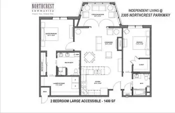 Floorplan of Northcrest Community, Assisted Living, Nursing Home, Independent Living, CCRC, Ames, IA 9