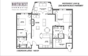 Floorplan of Northcrest Community, Assisted Living, Nursing Home, Independent Living, CCRC, Ames, IA 10